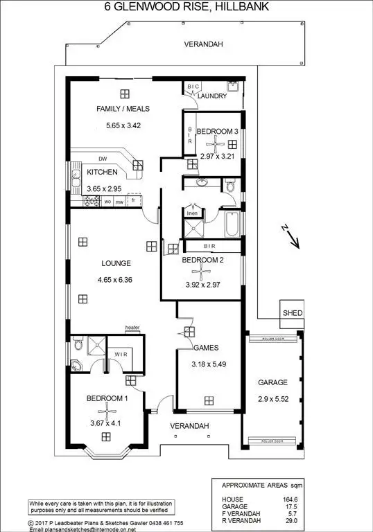 Floorplan of Homely house listing, 6 Glenwood Rise, Hillbank SA 5112