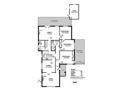 Floorplan of Homely house listing, 4 Browning Ave, Plympton Park SA 5038