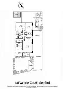 Floorplan of Homely unit listing, 1/8 Valerie Court, Seaford VIC