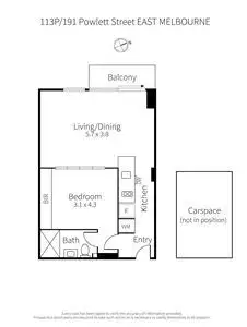 Floorplan of Homely apartment listing, 113P/191 Powlett Street, East Melbourne VIC 3002