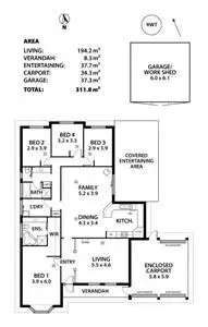 Floorplan of Homely house listing, 64 Megan Circuit, Nairne SA 5252