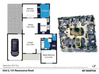 Floorplan of Homely unit listing, 2/131 Racecourse Road, Mount Martha VIC 3934