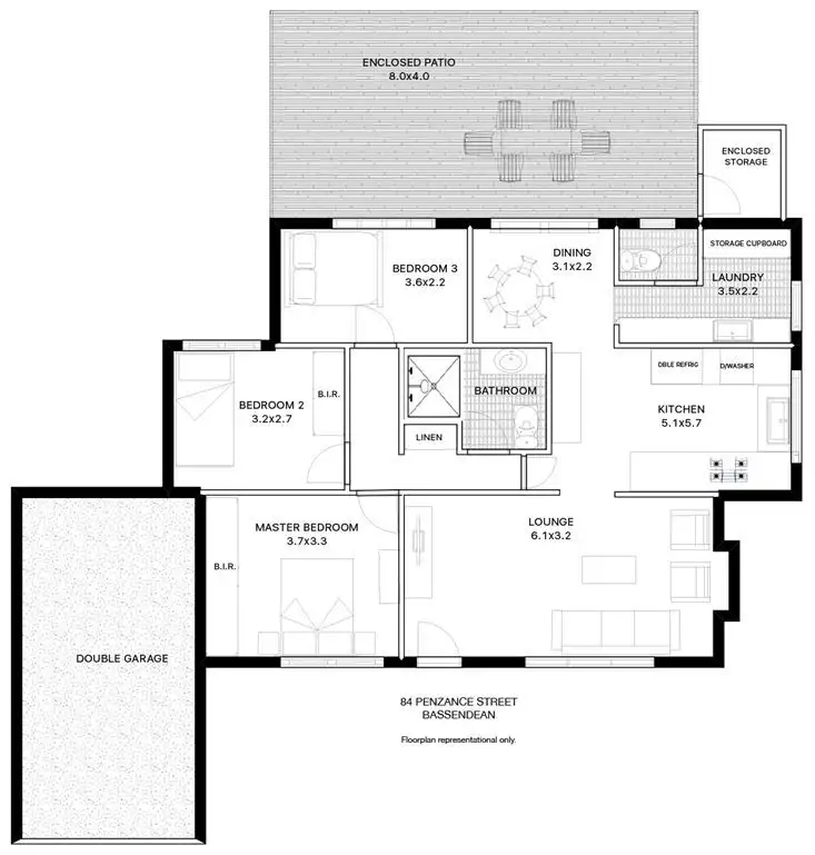 Floorplan of Homely house listing, 84 Penzance Street, Bassendean WA 6054