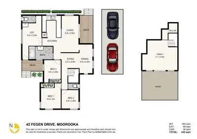Floorplan of Homely house listing, 42 Fegen Drive, Moorooka QLD 4105
