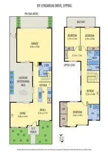 Floorplan of Homely house listing, 89 Lyndarum Drive, Epping VIC 3076