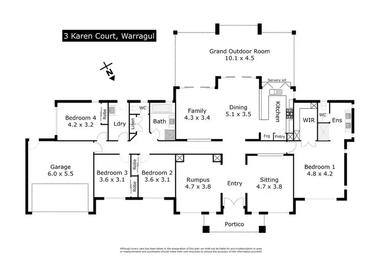 Floorplan of Homely house listing, 3 Karen Court, Warragul VIC 3820