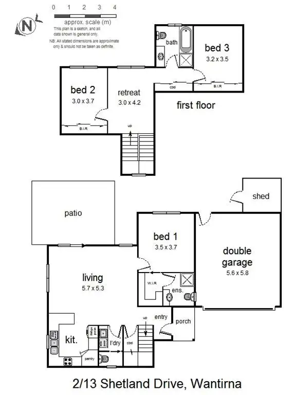 Floorplan of Homely house listing, 2/13 Shetland Drive, Wantirna VIC 3152