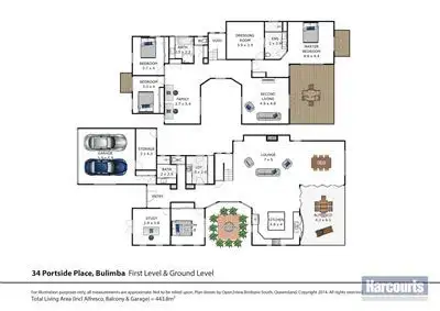 Floorplan of Homely house listing, 34 Portside Place, Bulimba QLD 4171