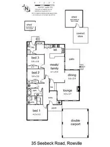 Floorplan of Homely house listing, 35 Seebeck Road, Rowville VIC 3178