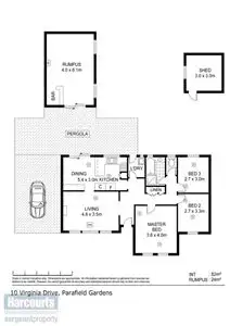 Floorplan of Homely house listing, 10 Virginia Drive, Parafield Gardens SA 5107