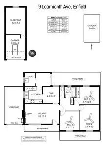 Floorplan of Homely house listing, 9 Learmonth Terrace, Enfield SA 5085