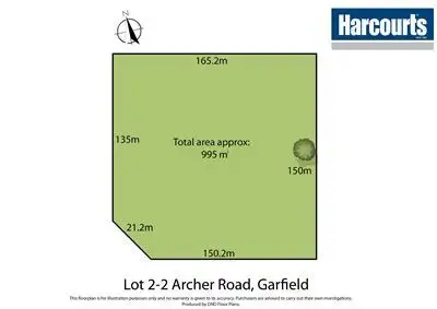 Floorplan of Homely land listing, Lot 2/2 Archer Road, Garfield VIC 3814