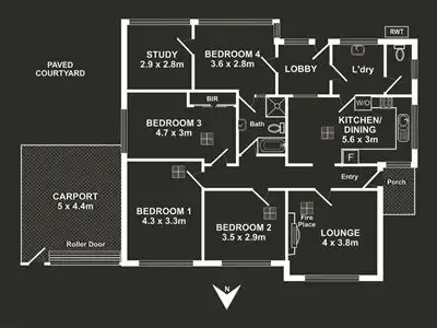 Floorplan of Homely house listing, 517 Cross Road, Plympton Park SA 5038