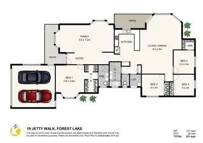 Floorplan of Homely house listing, 19 Jetty Walk, Forest Lake QLD 4078