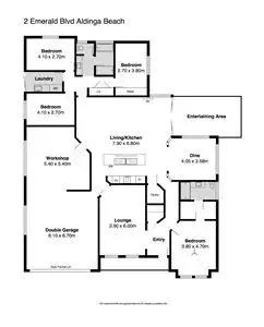 Floorplan of Homely house listing, 2 Emerald Boulevard, Aldinga Beach SA 5173