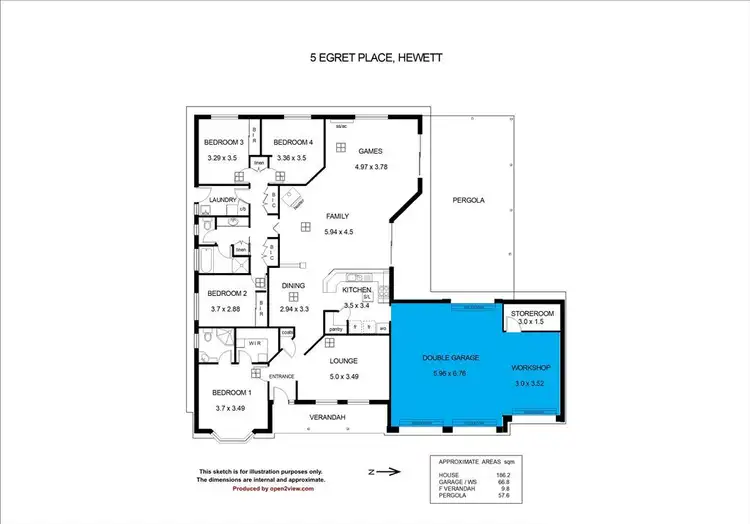 Floorplan of Homely house listing, 5 Egret Place, Hewett SA 5118