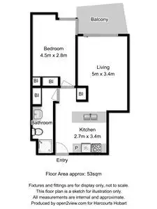 Floorplan of Homely apartment listing, 33/166 Bathurst Street, Hobart TAS 7000