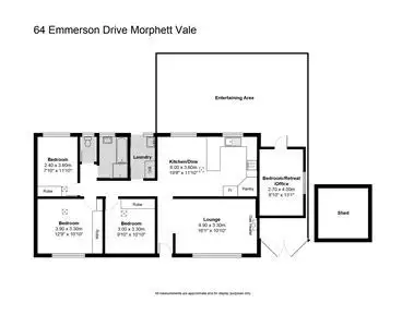 Floorplan of Homely house listing, 64 Emmerson Drive, Morphett Vale SA 5162