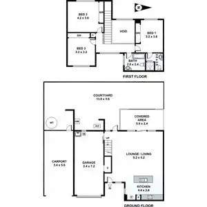 Floorplan of Homely townhouse listing, 1/31 Burrai Street, Morningside QLD 4170