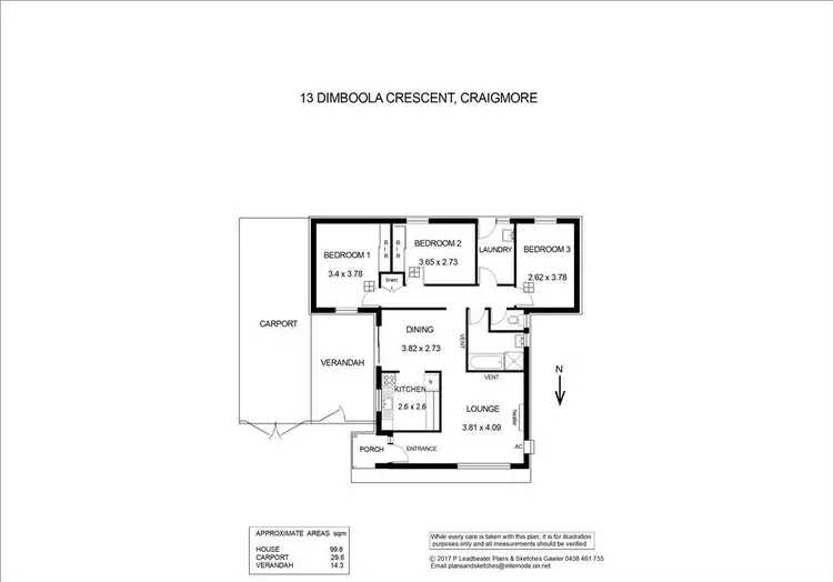 Floorplan of Homely house listing, 13 Dimboola Court, Craigmore SA 5114