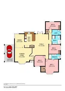 Floorplan of Homely house listing, 14 Lillian Court, Beldon WA 6027