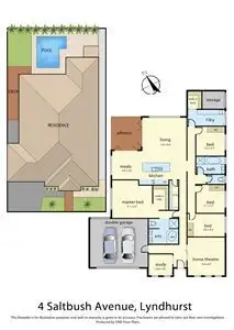 Floorplan of Homely house listing, 4 Saltbush Avenue, Lyndhurst VIC 3975