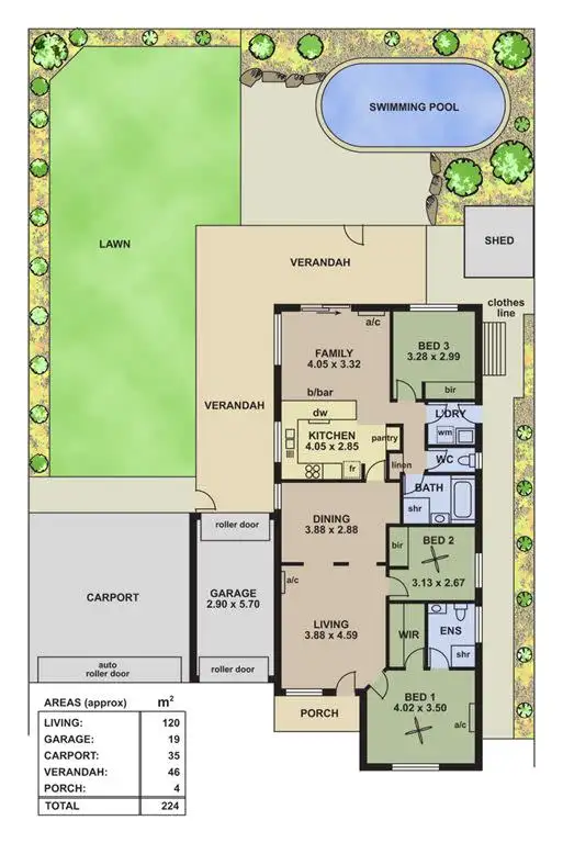 Floorplan of Homely house listing, 18 Alana Walk, Woodcroft SA 5162