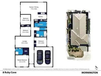 Floorplan of Homely house listing, 8 Ruby Cove, Mornington VIC 3931