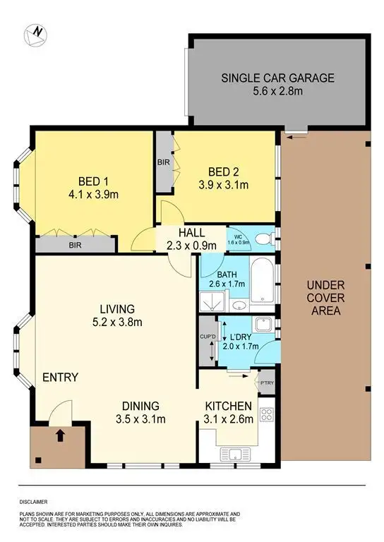 Floorplan of Homely unit listing, 1/244 York Street, Ballarat East VIC 3350