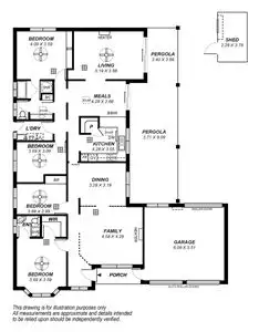 Floorplan of Homely house listing, 95 Sherebrooke Boulevard, Woodcroft SA 5162