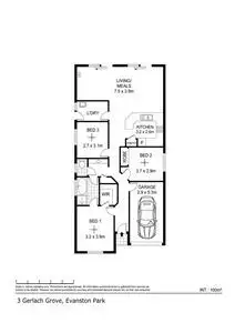 Floorplan of Homely house listing, 3 Gerlach Grove, Evanston Park SA 5116