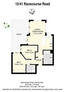 Floorplan of Homely unit listing, 12/41 Racecourse Road, Hamilton QLD 4007