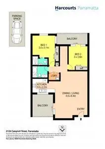 Floorplan of Homely unit listing, 21/24 Campbell Street, Parramatta NSW 2150