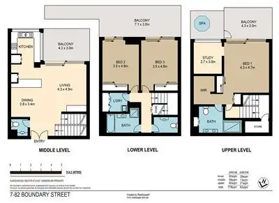 Floorplan of Homely unit listing, 7/82 Boundary Street, Brisbane City QLD 4000