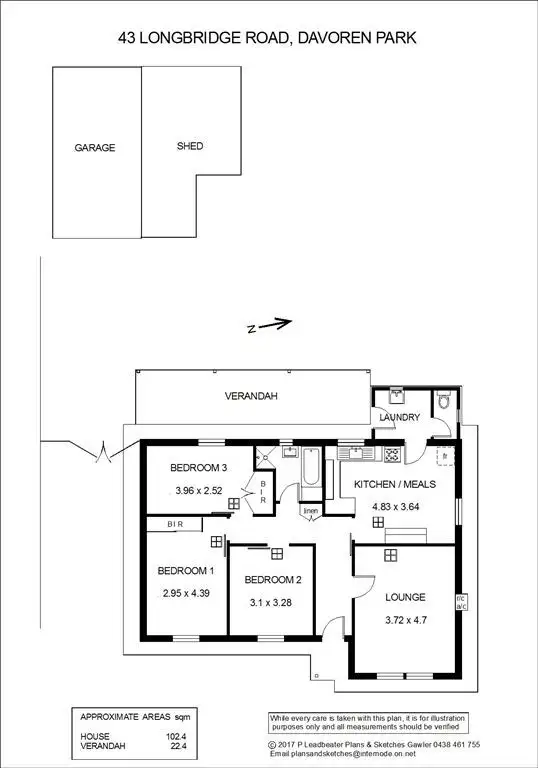Floorplan of Homely house listing, 43 Longbridge Road, Davoren Park SA 5113
