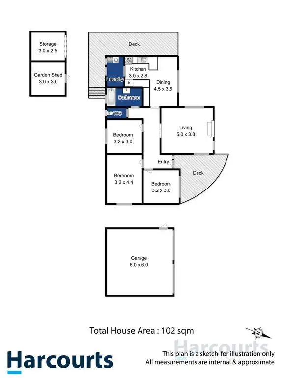 Floorplan of Homely house listing, 13 Oak Court, Kingston TAS 7050