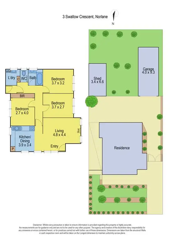 Floorplan of Homely house listing, 3 Swallow Crescent, Norlane VIC 3214