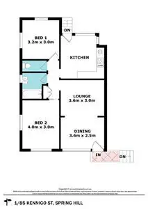 Floorplan of Homely house listing, 85 Kennigo Street, Spring Hill QLD 4000