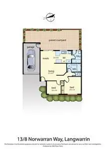Floorplan of Homely unit listing, 13/8 Norwarran Way, Langwarrin VIC 3910