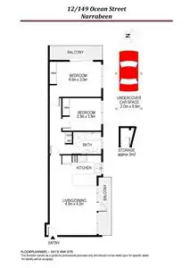 Floorplan of Homely unit listing, 12/149 Ocean Street, Narrabeen NSW 2101