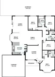 Floorplan of Homely house listing, 165 Bennett Springs Drive, Bennett Springs WA 6063