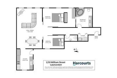 Floorplan of Homely apartment listing, 2/59 William Street, Launceston TAS 7250