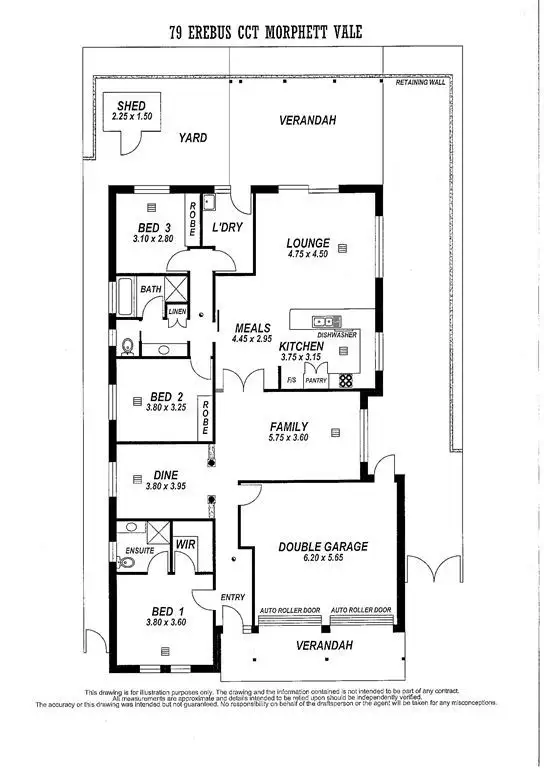 Floorplan of Homely house listing, 79 Erebus Cct., Morphett Vale SA 5162