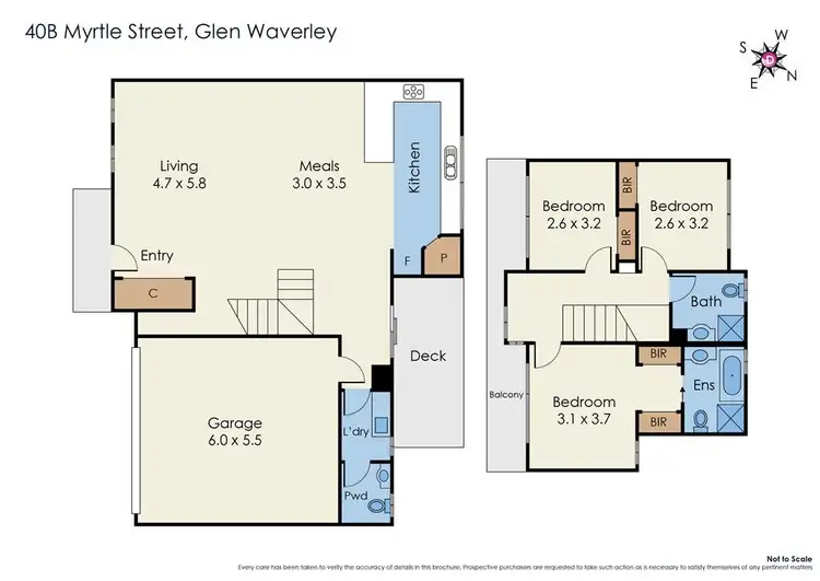 Floorplan of Homely townhouse listing, 40B Myrtle Street, Glen Waverley VIC 3150