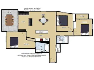 Floorplan of Homely apartment listing, 185/170 Leichhardt Street, Spring Hill QLD 4000