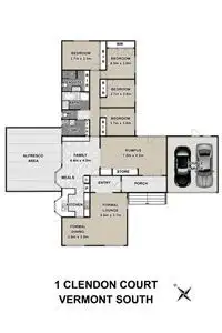 Floorplan of Homely house listing, 1 Clendon Court, Vermont South VIC 3133