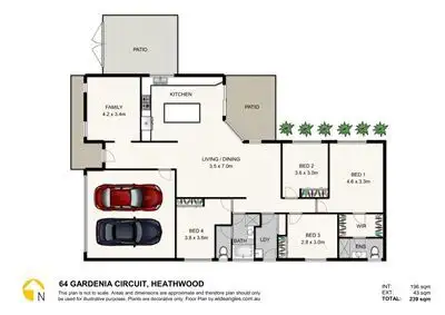 Floorplan of Homely house listing, 64 Gardenia Circuit, Heathwood QLD 4110