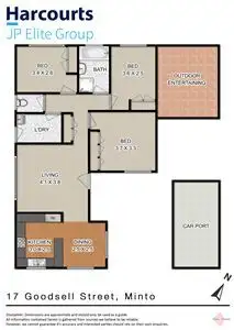 Floorplan of Homely house listing, 17 Goodsell Street, Minto NSW 2566