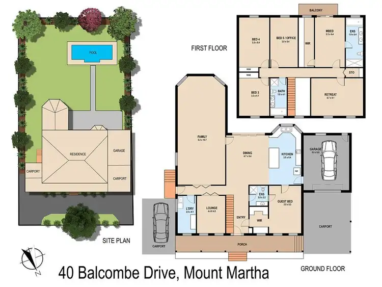 Floorplan of Homely house listing, 40 Balcombe Drive, Mount Martha VIC 3934