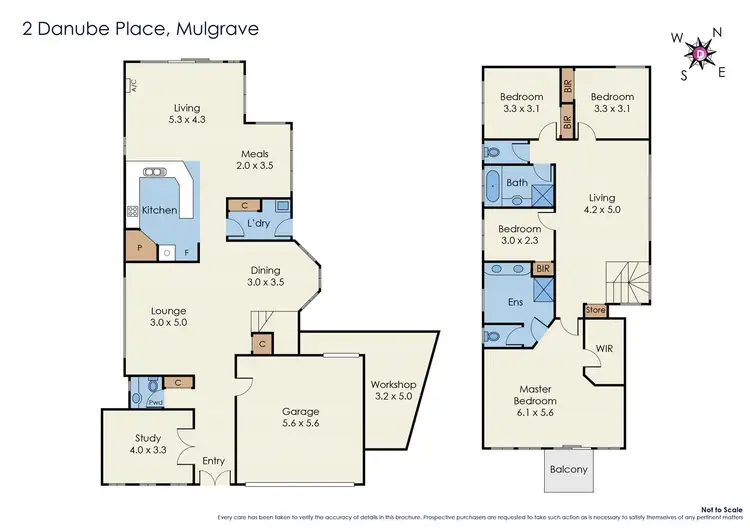 Floorplan of Homely house listing, 2 Danube Place, Mulgrave VIC 3170